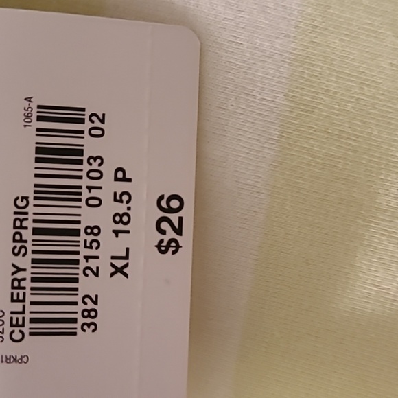 THEREABOUTS GIRLS GREEN & WHITE STRIPED "KINDNESS COUNTS" SHORT SLEEVE CROP XL - Picture 8 of 9